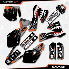 Gray & Orange Camo Savage Racing Graphics Kit fits KTM 02-08 Sx65 Sx 65 Decal