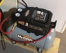 Compressor 3 Gallon 1/3 HP 110 PSI Oil-Free Hot Dog Air Compressor