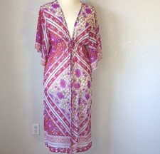 Cupshe One Size Midi Cover Up - Floral Boho Drawstring Kimono