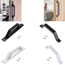 New Aluminium Alloy Black/White Door Handles Balcony Bedroom Kitchen Door Pulls