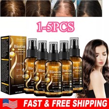Biotin Hair Growth Spray Anti Hair Loss Fast Regrowth Scalp Treatment Serum US
