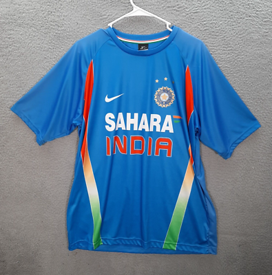 Maillot De Cricket Inde Dinaar Homme – Taille M (20), Bleu, Microfibre, Occasion