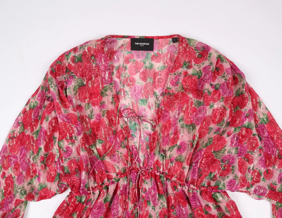 Robe the kooples soie fleurs sale