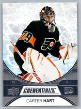 2021-22 Upper Deck Credentials #34 Carter Hart Philadelphia Flyers