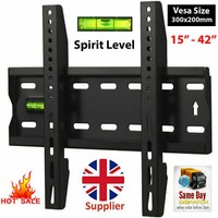 TV Wall Bracket Mount with Spirit Level Flat Slim for 15–42 Inch LCD LED Plasma