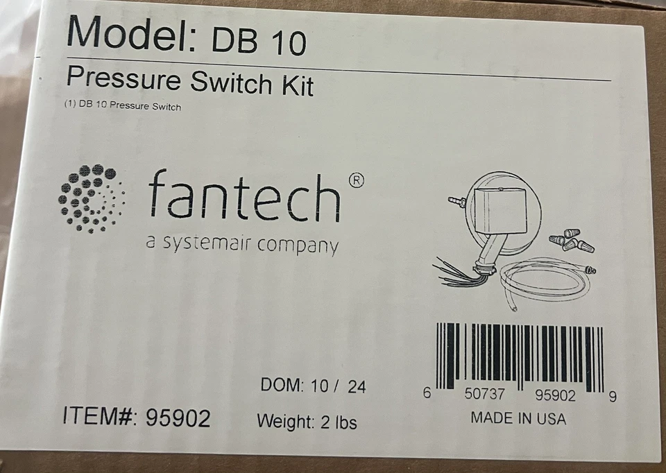 Fantech DB 10 Pressure Switch Kit