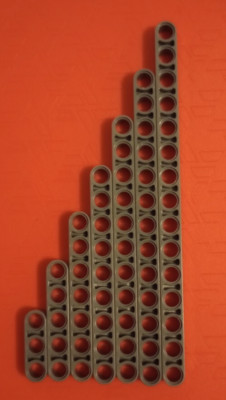 Lego (Lot of 30) Light Bluish Gray Technic Liftarms Thick 1x3,5,7,9,11,13,15