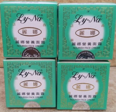 4 JAR LY NA PEARL FACE CREAM  Box (10g each) MADE IN TAIWAN Ly-Na GREEN OR PINK