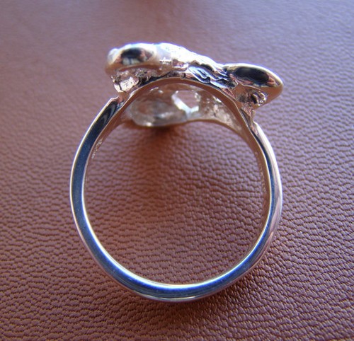 Sterling Silver Chinese Crested Head Study Ring - 第 4/4 張圖片