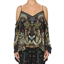 Camilla Maternal Instinct Flare Sleeve Top XS b86