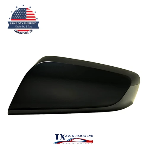 Driver Side Mirror Cover Cap For 2014-2019 Chevrolet IMPALA Paintable Black Cap