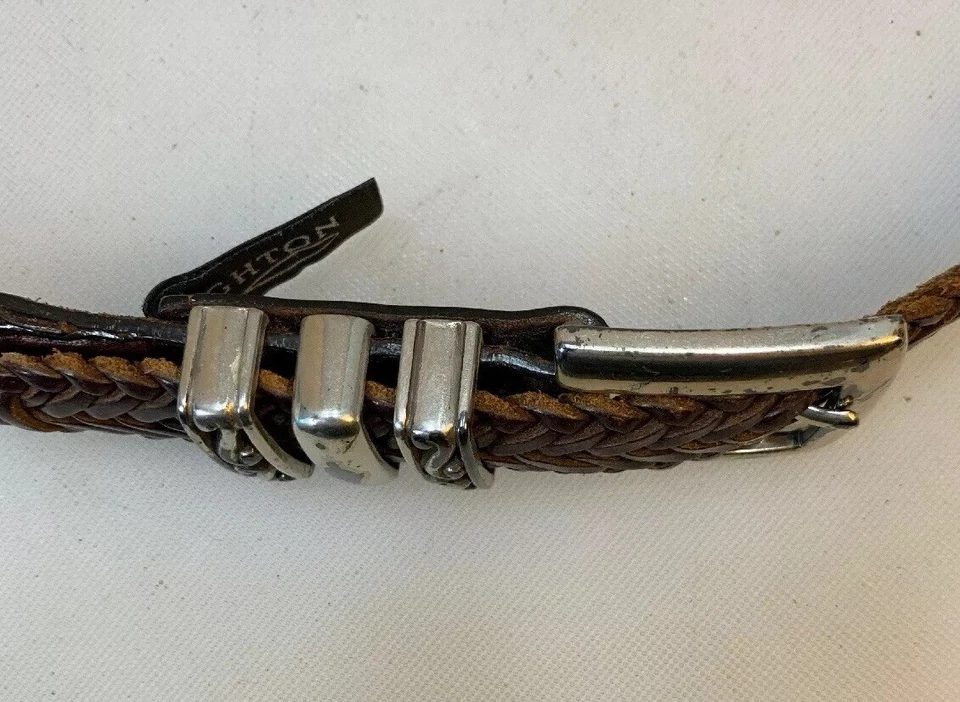 Брайтон женщин средний M ремень коричневый сплетенный плетеной кожи Western богемное 97026 - Изображение 4 из 4