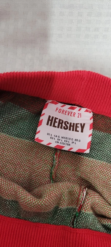 Forever 21 Mujer HERSHEY Pijama Pantalones Besos, Pan de Jengibre Rojo/Verde/Blanco Talla L Foto 2 de 4