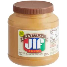  Jif 4.5 lb. Natural Creamy Peanut Butter Sauce