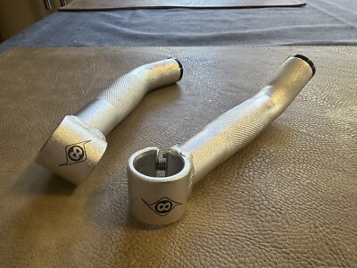 Origin-8 Comp Lite Alloy Bar End Set Long L-Bend Silver Mountain Commuter Bike