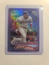 2024 Topps Chrome Series 2 Jordan Lawlar RC #451 Purple 7/75 Diamondbacks