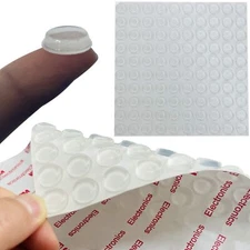 100pcs Cabinet Door Bumpers Clear Rubber Stoppers Bumpers Self Adhesive Cupbo...