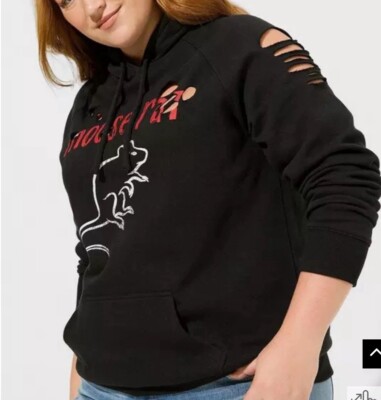 Torrid Parks And Recreation Cozy Fleece Destructed Hoodie Plus Size 2x