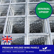 Premium Galvanised Welded Wire Panel | 2.4m x 1.22m | 50mm Hole | 12G | 5 Pack