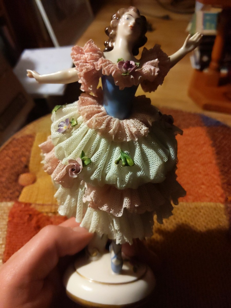 Antique porcelain figurine VOLKSTEDT GERMANY 7.5 high | eBay