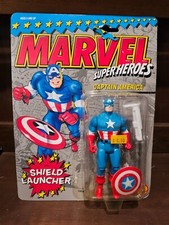 Marvel Superheroes Captain America w/ Shield Launcher 1993 Toy Biz New -11t-