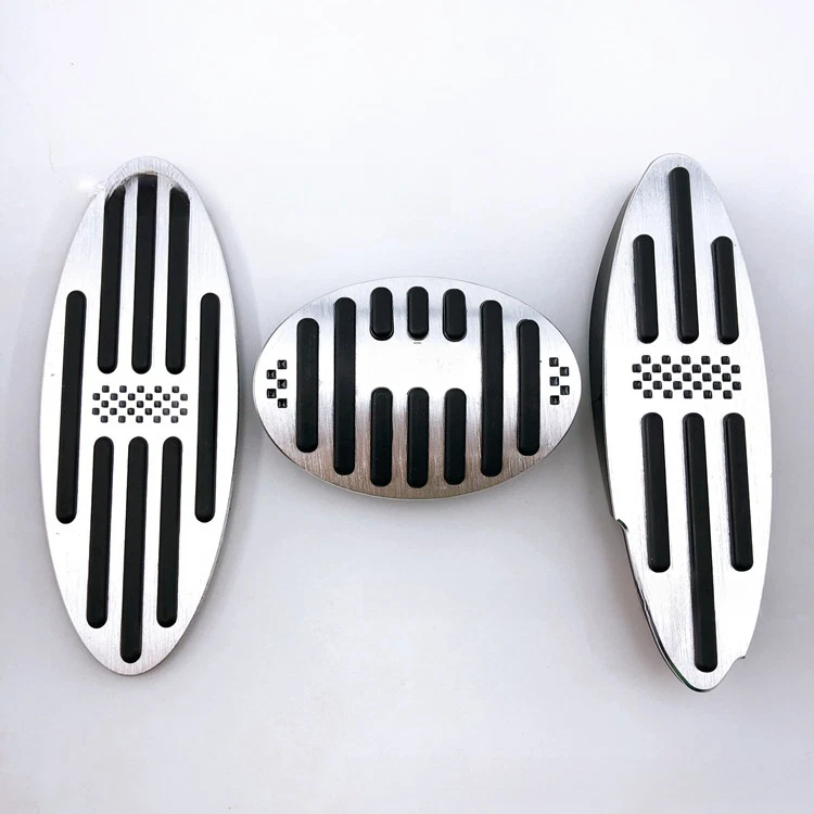 Almohadilla de reposapiés de pedal de freno de gasolina automático de aleación de aluminio para BMW Mini Cooper Foto 2 de 4