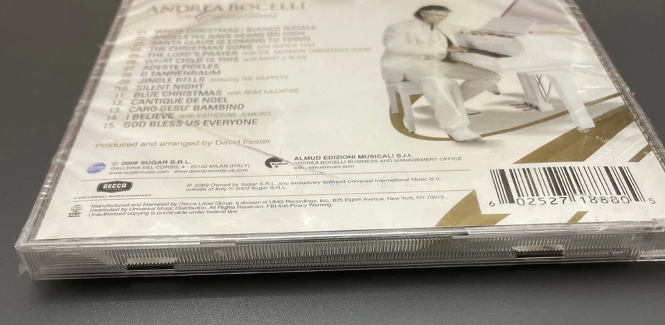 ANDREA BOCELLI MY CHRISTMAS 15 Classics w Mormon Tabernacle Choir CRACKED CASE!! Foto 4 de 4