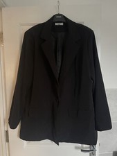 MISSPAP Black Structured Blazer Size 14 