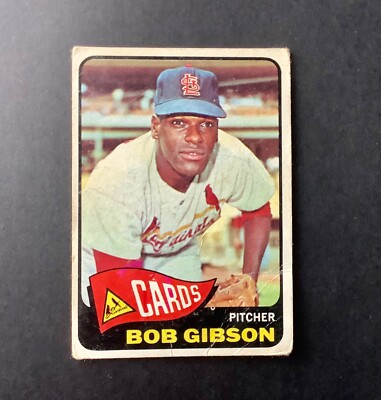 1965 TOPPS#320 BOB GIBSON VERY GOOD 9X ALL STAR 2X WS CHAMP HALL OF FAME LEGEND 