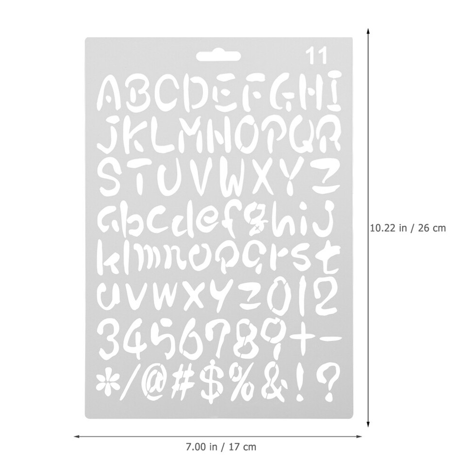 12 Pcs Art Drawing Stencils DIY Painting Templates Alphabet eBay