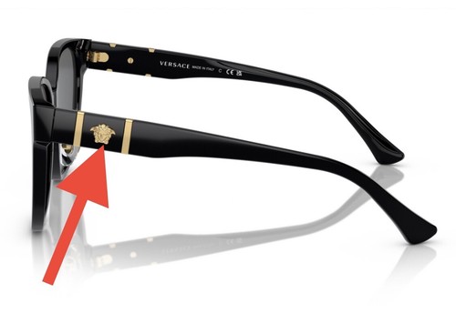 Versace VE 4460D VE 3344 VE 3348 Golden Replacement Temple Side Logo Genuine - Picture 10 of 11