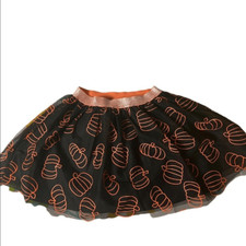 black tutu orange pumpkinsadorable fall Cat Jack skirt 10/12 girls
