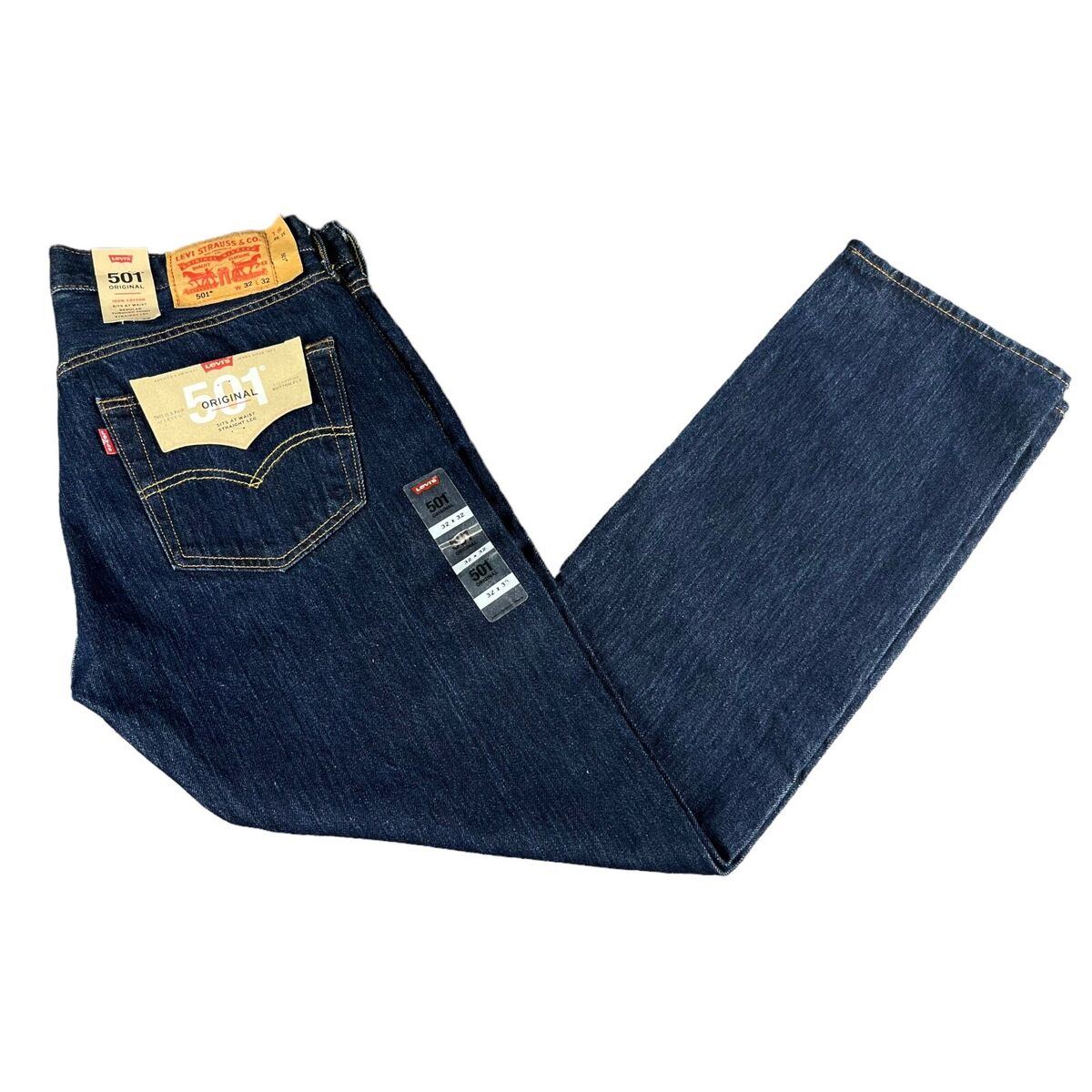 Levis 501 Original Fit Mens Jeans Size 34 X 30 Indigo Button Levis 501 Original Fit Mens Jeans Size 34 X 30 Indigo Button