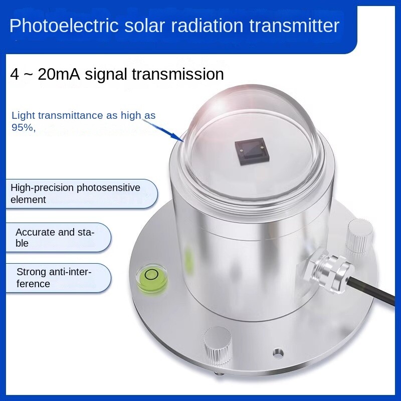 Solar Sensor Unit Total Solar Radiation Sensor - 4-20mA Output Transmitter For Weather ...