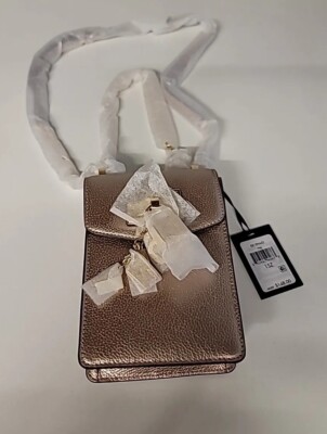 DKNY Elissa Rog Gold Leather Crossbody