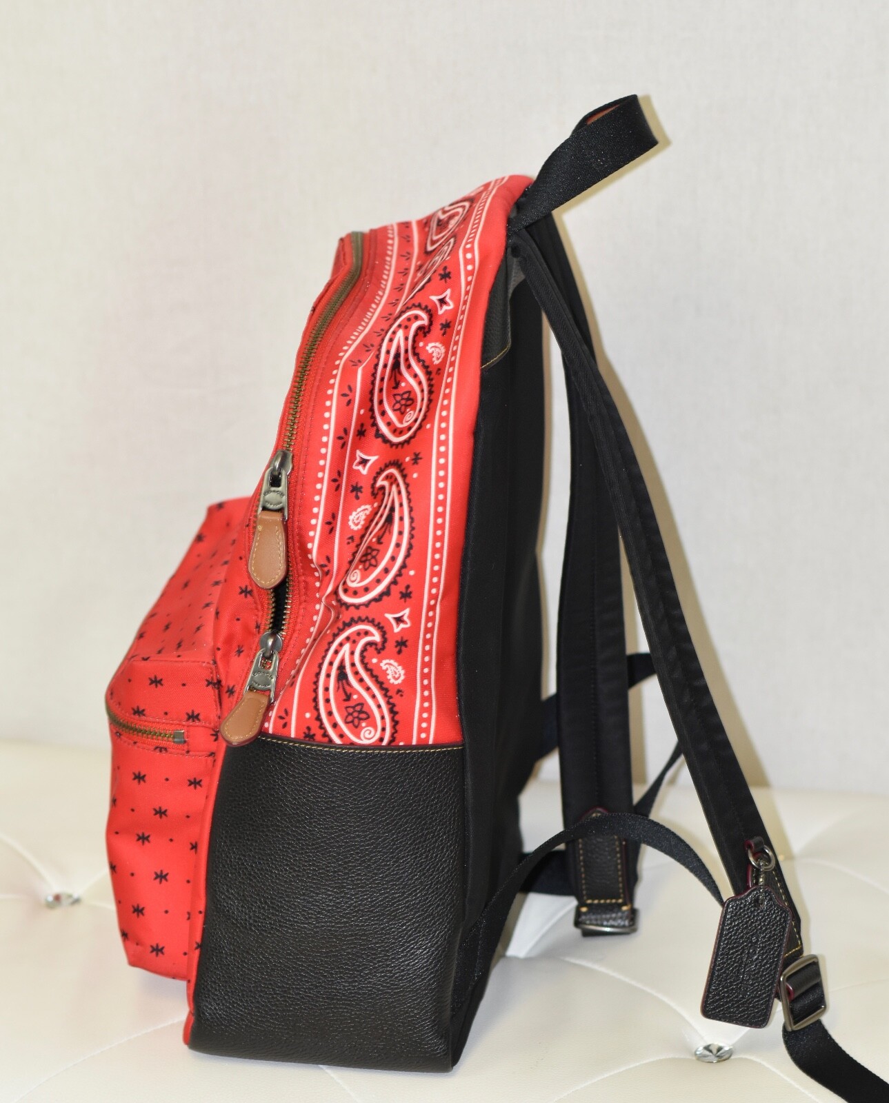 Disney Mickey x Coach Backpack, Red Bandana - RARE Large Version, 15 x 12 image 3