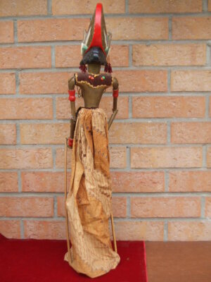 Marionnette Indonésienne – Bois Et Tissu – Hauteur 70 Cm – Artisanat