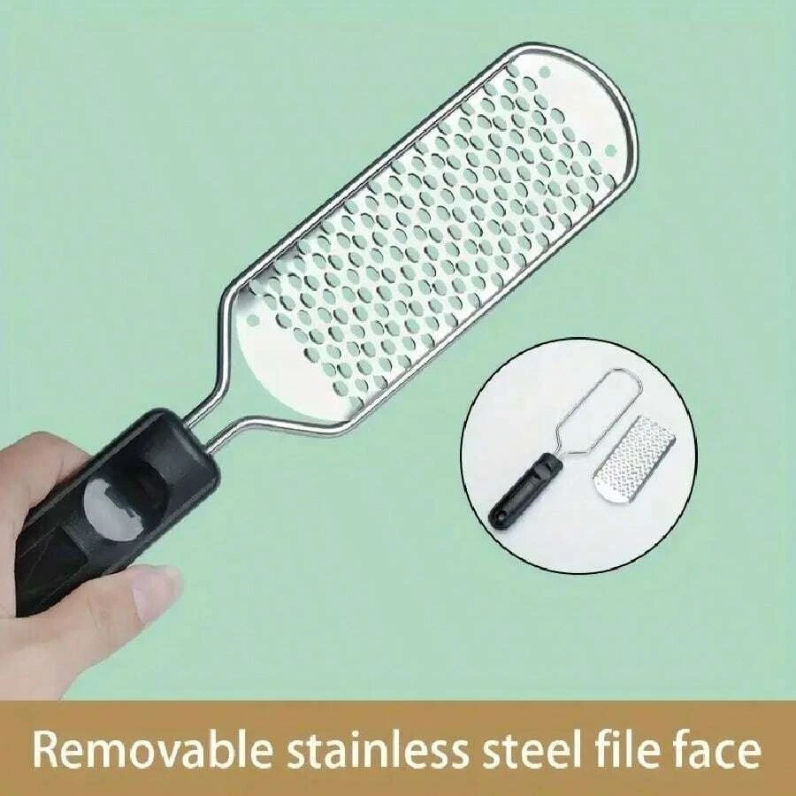 Stainless Steel Pedicure Foot File Callus Remover & Heel Scraper for Smooth Feet - Image 3 of 4