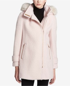 asymmetrical zip wool coat