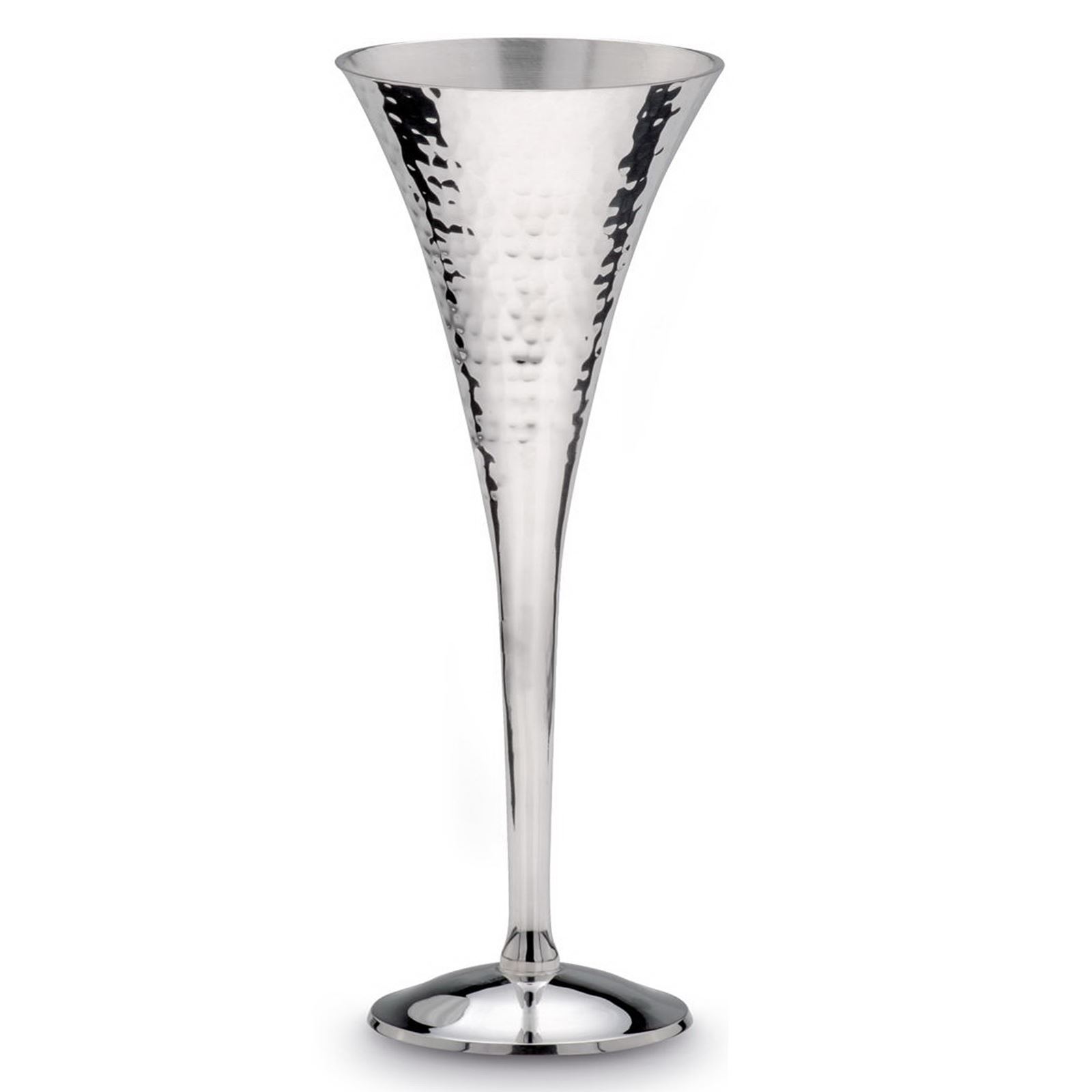 Versilberter Champagnerkelch Gehämmert 22.5 Cm Hoch