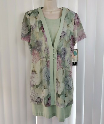 Dress Barn Women 16 Spring Green Dress Faux 2 Pc Tunic Semi Sheer Top Button Zip | eBay UK Dress Barn Women 16 Spring Green Dress Faux 2 Pc Tunic Semi Sheer Top Button Zip | eBay UK