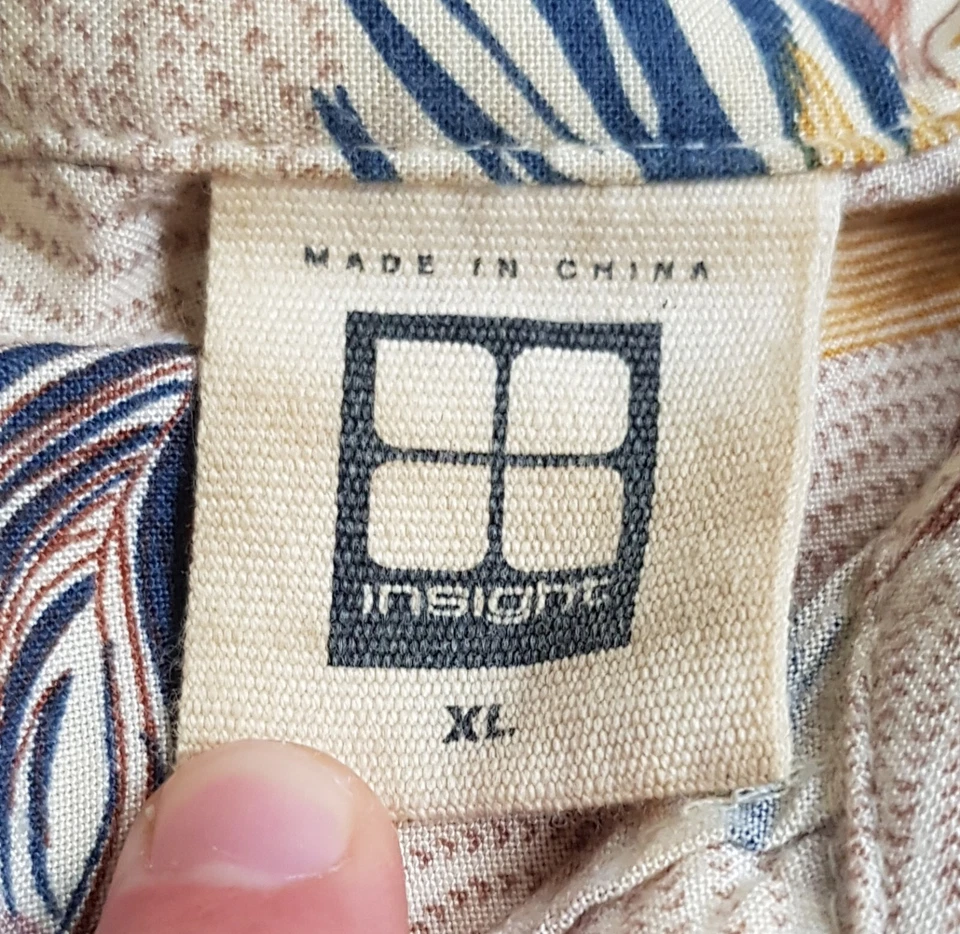 Insight Floral Button Up Shirt - Mens Sz XL Surf Skate Short Sleeve 100% Rayon - image 4 of 4