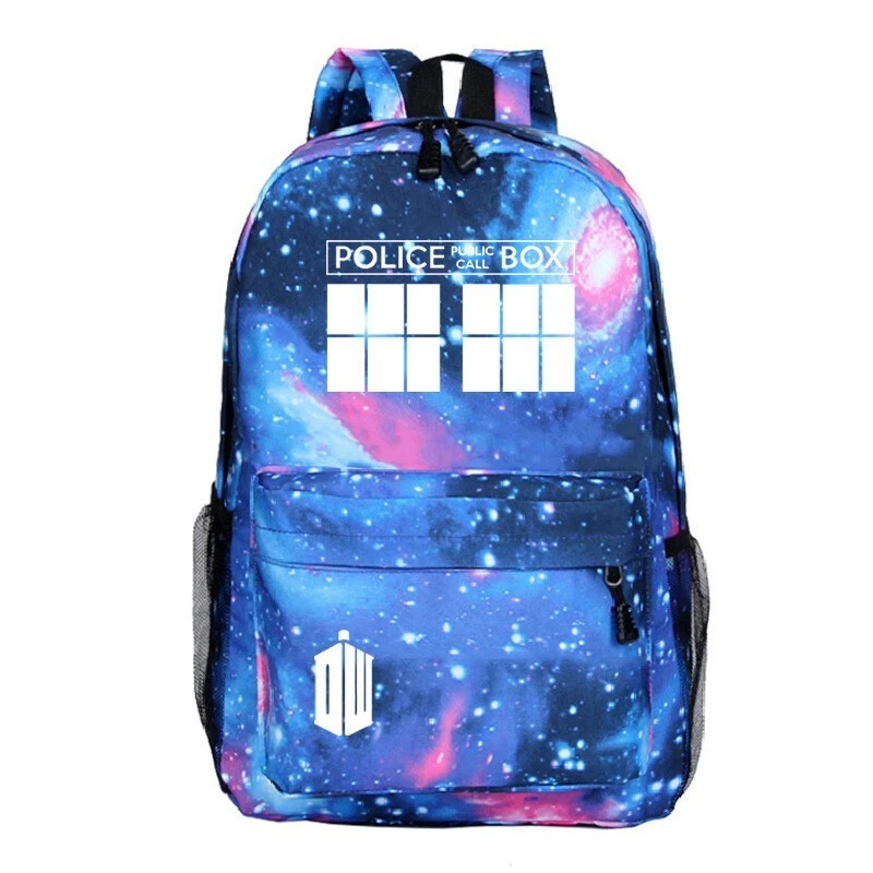 Doctor Who Police box School Bag Boys Backpack Girls Travel Sports Shoulders Bag