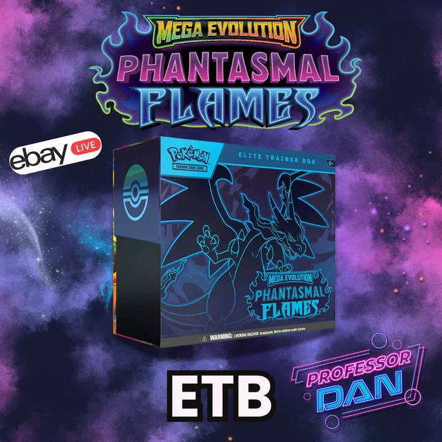 Pokemon Phantasmal Flames Elite Trainer Box eBay Live PRESALE 14/11/2025