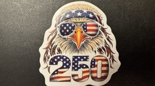 USA 250th Anniversary Sticker Eagle 2  Souvenir Decal America Liberty Freedom