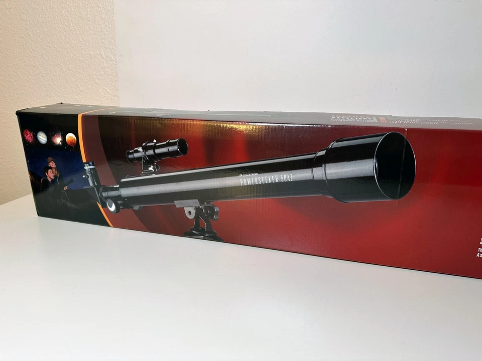 Celestron PowerSeeker 50AZ 50mm f/12 Refractor Telescope - Image 3 of 4