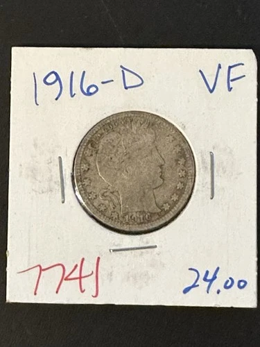 1916-D 25C Barber Quarter