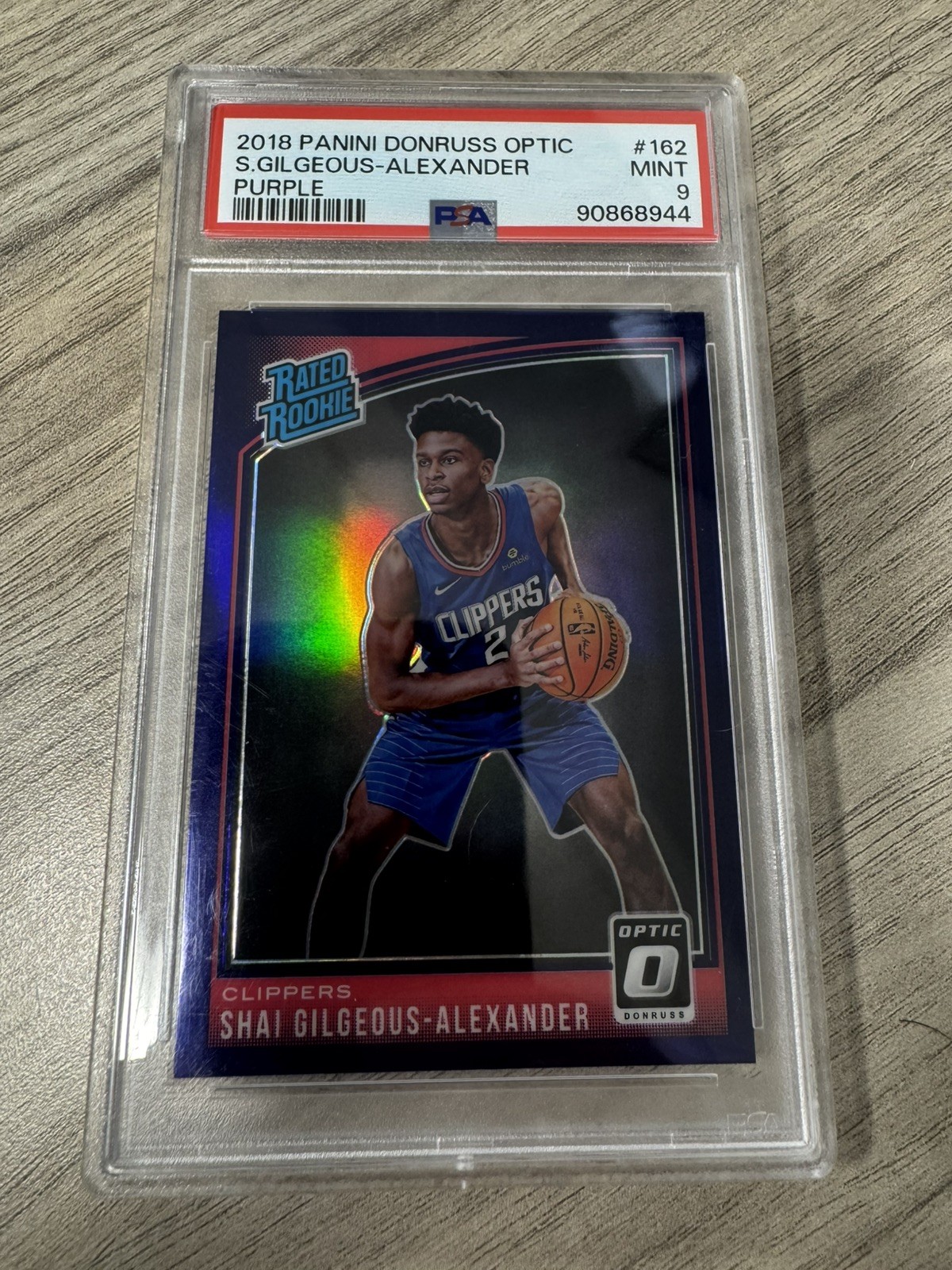 2018-19 Panini Donruss Optic - Rated Rookie Shai Gilgeous-Alexander #162 Purple