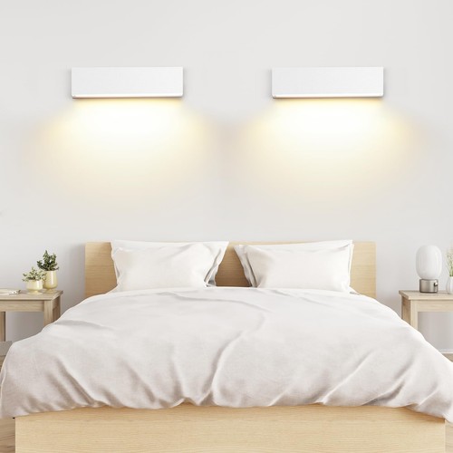 18W Applique da Parete Interno/Esterno Bianco 30Cm Lampade da Parete 3000K - Foto 5 di 24