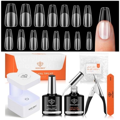 Modelones Gel Nail Kit - Coffin Tips Extension Set